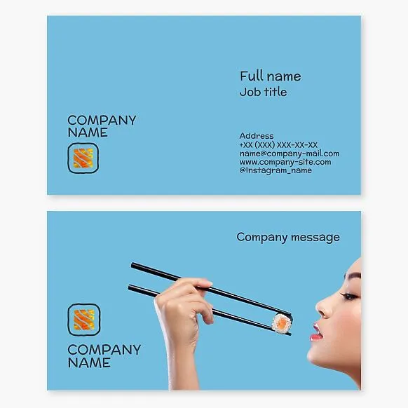 Sushi Restaurant Business Card Template