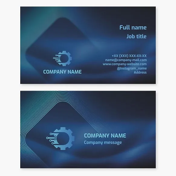 Business card template Electrical engineering, mechanical engineering, engineering