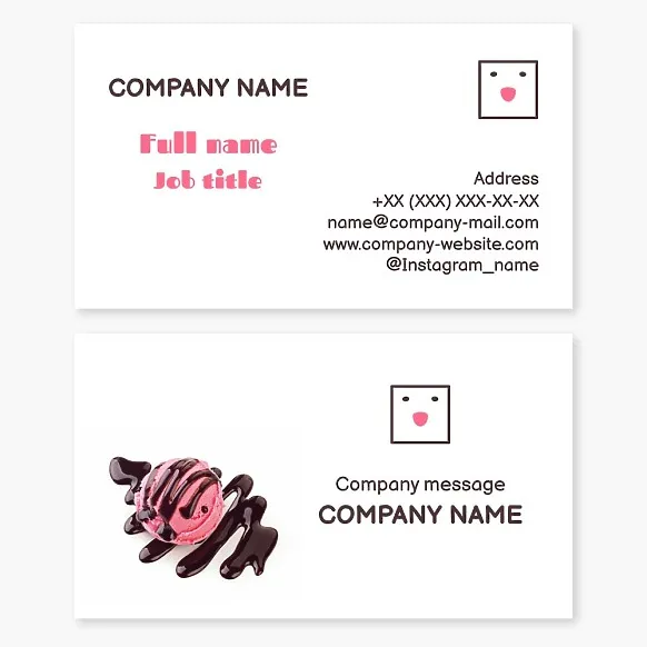 Ice cream business card template