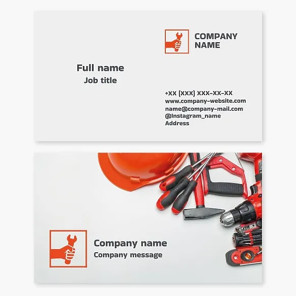 Business card template Home and premises repair