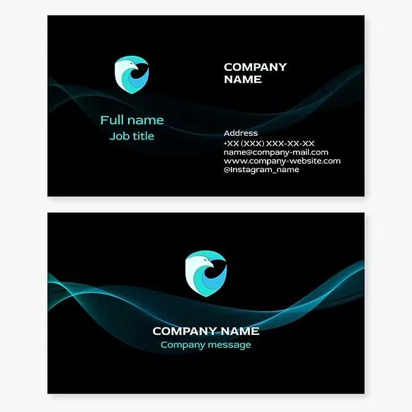 Eagle Shield Logo Business Card Template