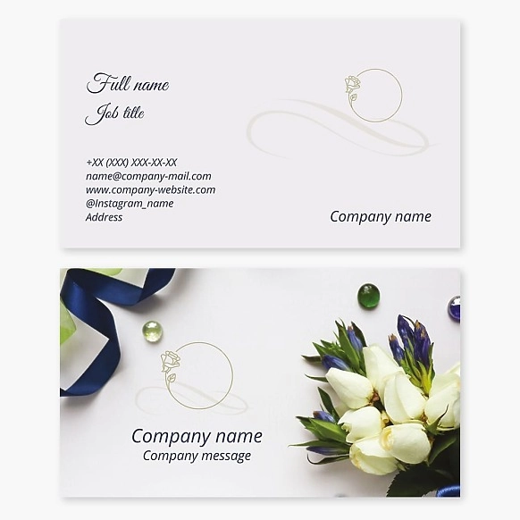 Wedding salon business card template